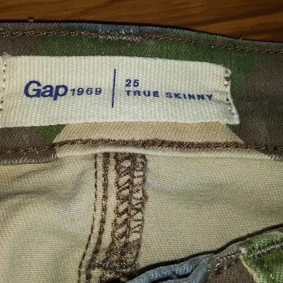 GAP Camo Skinny Jeans Zipper True Skinny Jeans - Picture 5 of 7